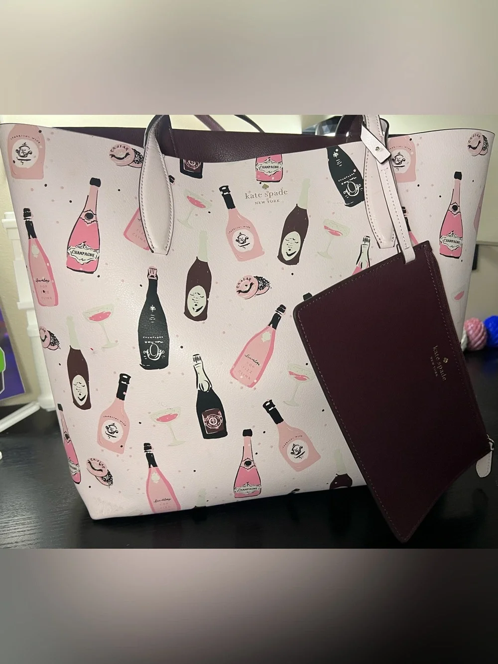 Kate Spade New York Arch Champagne Large Reversible Tote